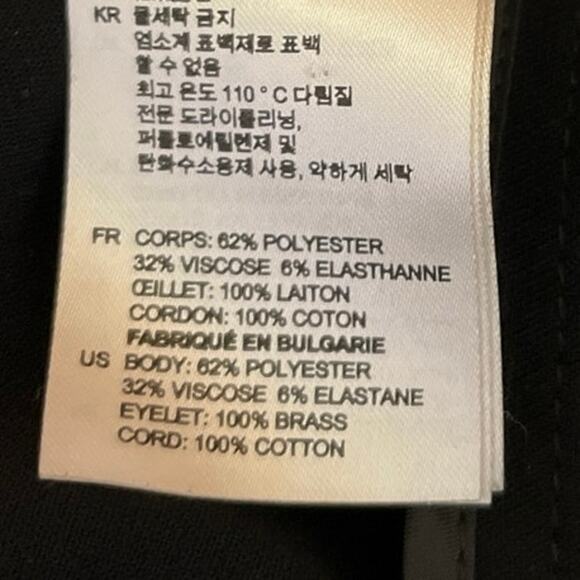 Sandro Paris Women's Black Knee Length Mini Zipper A-Line Career Skirt Size 1 - Picture 6 of 6